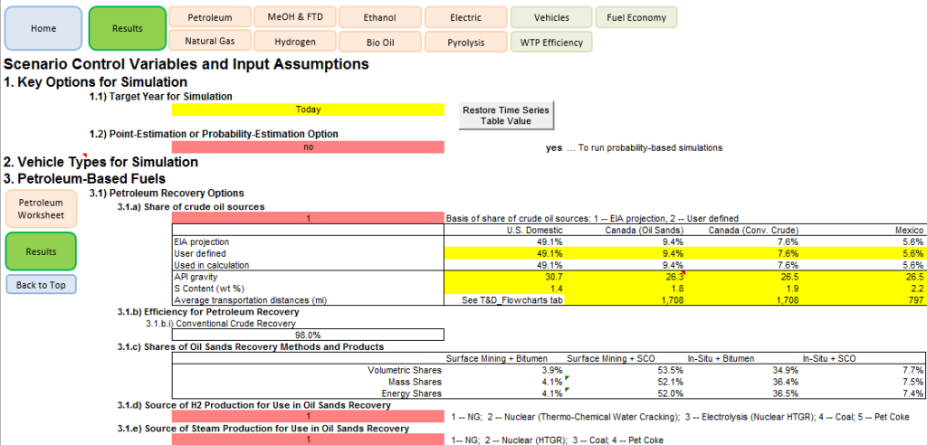 GREET (Greenhouse gases Regulated Emissions and Energy in Transportation) Model