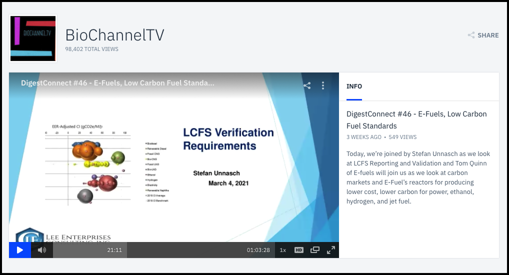 LCFS Webinar by Stefan Unnasch