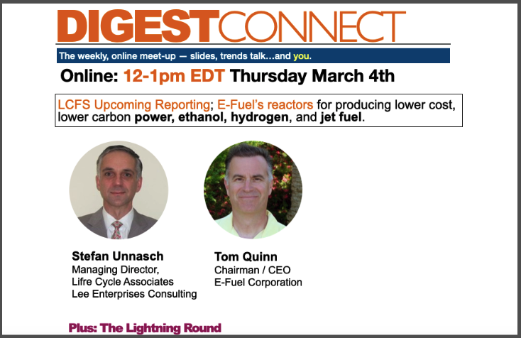 Stefan Unnasch presents on verification requirements for the low-carbon fuel standard at the Biofuels DigestConnect webinar