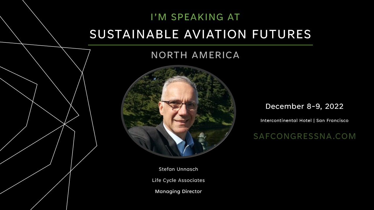 Stefan Unnasch Speaker at Sustainable Aviation Futures Summit