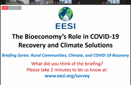 Stefan Unnasch gave briefing to Congressional staff and interested parties on the Bioeconomy’s Role in COVID-19 Recovery and Climate Solutions