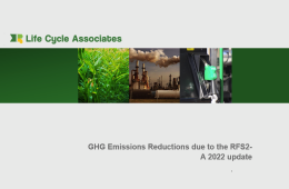 GHG Emissions Reductions due to the RFS 2 - A 2022 update