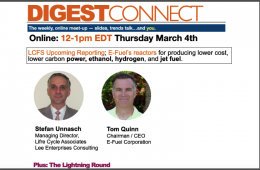 Stefan Unnasch presents on verification requirements for the low-carbon fuel standard at the Biofuels DigestConnect webinar